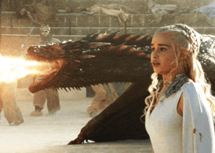 Daenerys Targaryen, interpretada por Emilia Clarke, en Game of Thrones.
